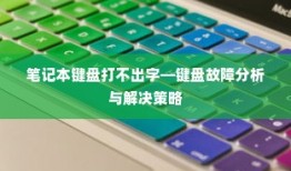 笔记本键盘失灵问题解析及解决策略全攻略