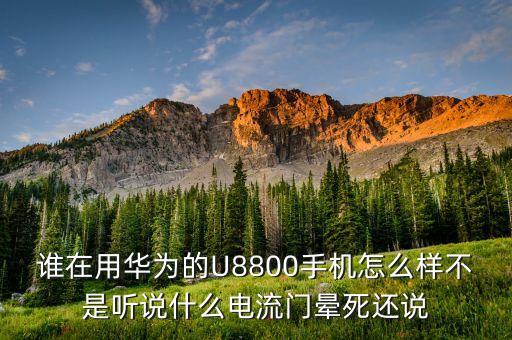 华为u8800怎么样，谁在用华为的U8800手机怎么样不是听说什么电流门晕死还说