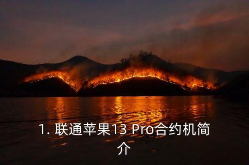 联通苹果13pro合约机,苹果13 Pro合约套餐，联通畅享优惠