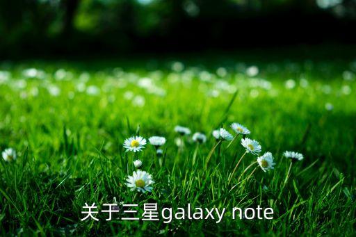 galaxynote，关于三星galaxy note