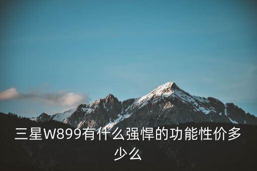 w899，三星W899有什么强悍的功能性价多少么