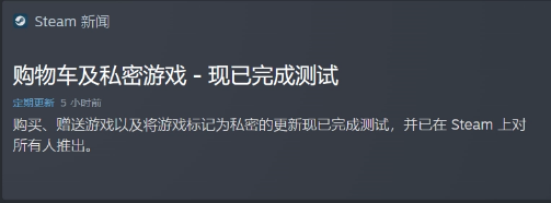 Steam私密游戏功能正式上线！指定游戏仅自己可见 第1张