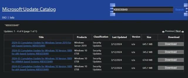 Win10安装3月更新KB5035849时遇到0xd0000034错误 第2张