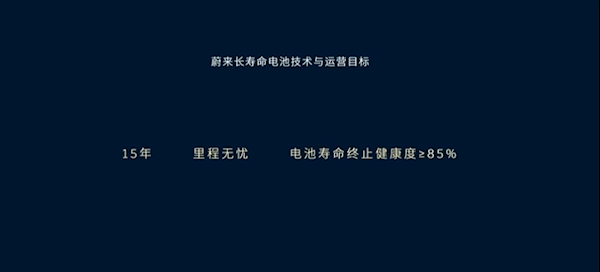 电池使用15年健康度不低于85%！蔚来公布长寿命电池解决方案