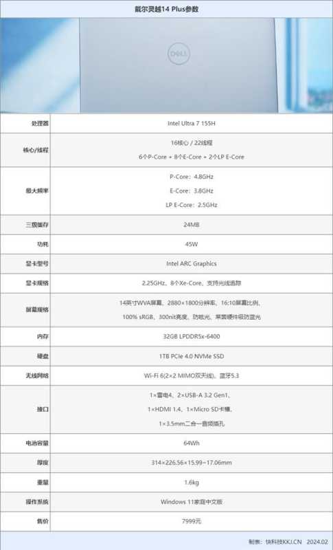 2024年首选笔记本! 戴尔灵越14 Plus 7440评测 第3张