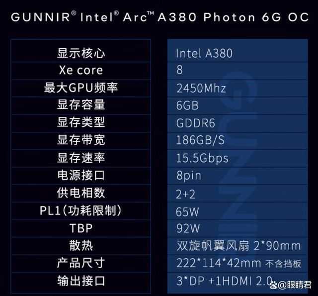 蓝戟a380是杂牌子显卡吗? 蓝戟 A380 Photon 6G OC显卡详细测评 第3张