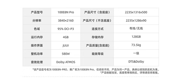 《黑神话：悟空》定制电视！海信电视E8N Pro发布：顶配100英寸卖22999元 第7张