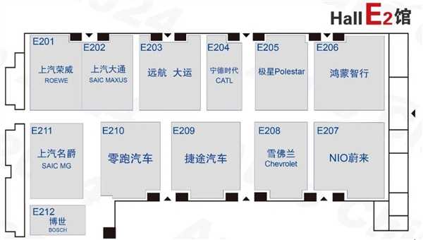 2024北京国际车展展位图公布：小米、智己“冤家聚头” 第4张