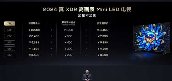 首发价仅3299元起！TCL真XDR高画质Mini-LED电视T7K发布 第1张