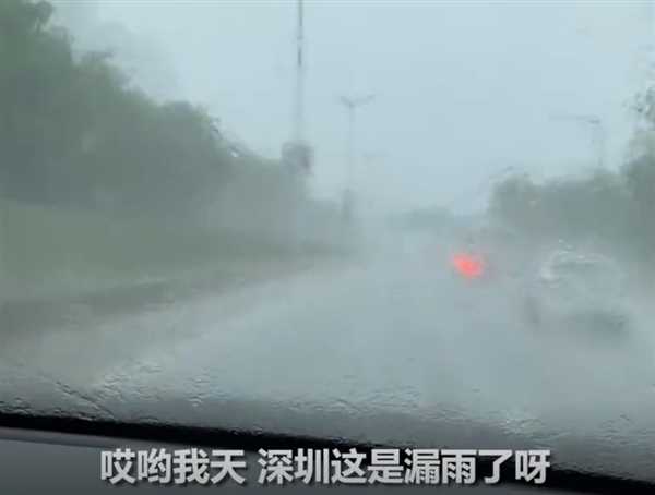 雷雨横扫深圳城区 来势汹汹吞没监控：网友直呼天漏雨了 第1张