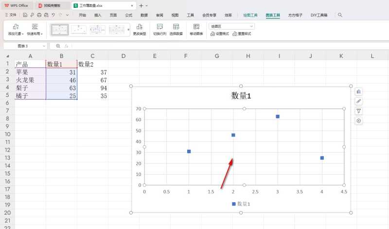 WPS表格如何制作矩形散点图 WPS表格制作矩形散点图方法 第7张