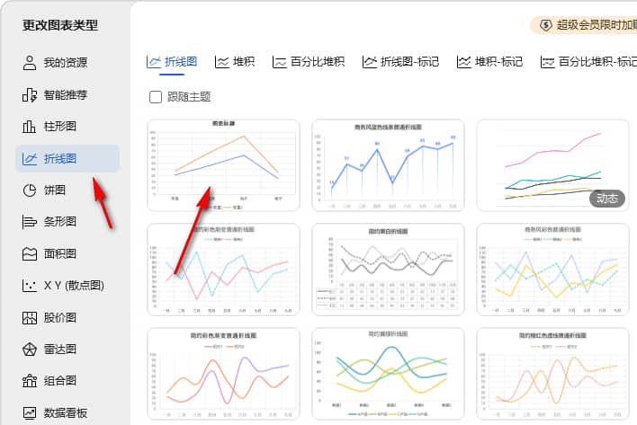 WPS散点图如何转变成折线图 WPS散点图转变成折线图的方法 第5张