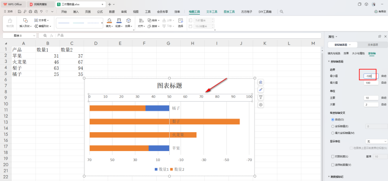 WPS如何制作对称条形图 WPS制作对称条形图的方法 第8张