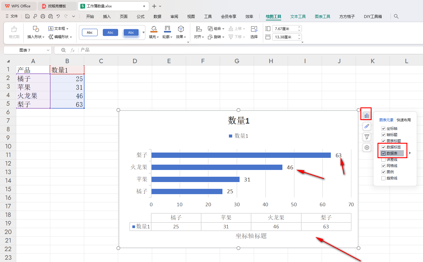 WPS如何将饼图更改为条形图 WPS将饼图更改为条形图的方法 第7张