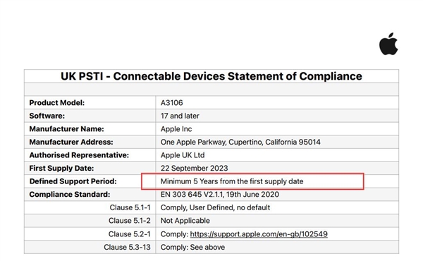 苹果承诺iPhone 15享有5年安全更新：比三星和谷歌少2年 第2张