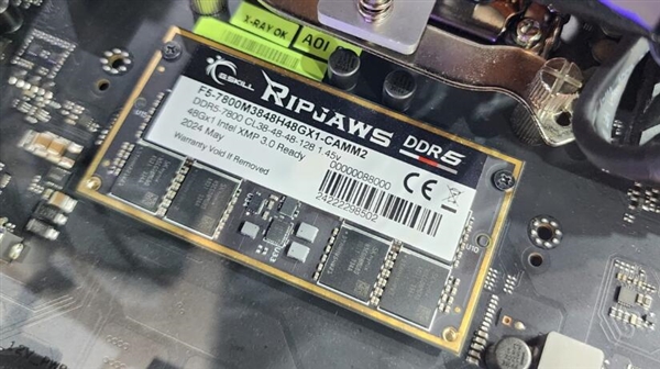 芝奇展示DDR5-7800 CAMM2内存模块：容量48GB、时序CL38