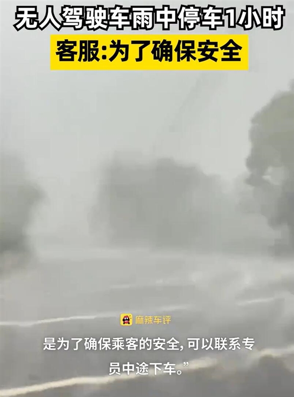 萝卜快跑回应无人驾驶车暴雨天在路边停留一小时：为了确保乘客安全 第2张