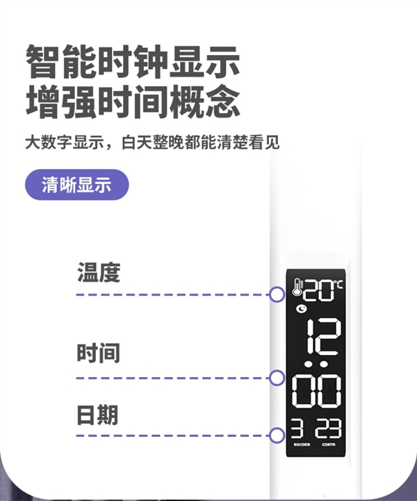 台灯小风扇二合一：ltaly双头台灯29元发车（支持温度/时间） 第4张