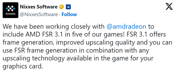 AMD FSR 3.1新增5款游戏：RX 7000系列平均性能提升3.3倍 第2张