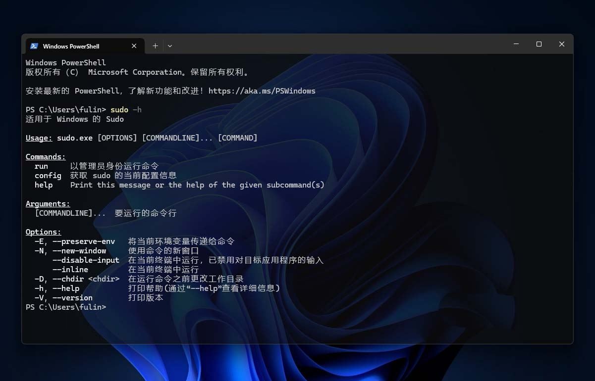 windows下的sudo命令是什么? Win11 24H2中Sudo 命令使用方法 第4张