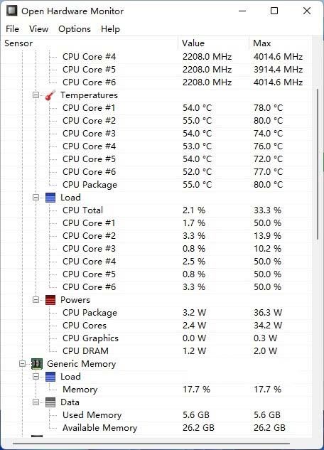 电脑怎么看cpu温度? Windows中查看CPU温的方法(软件和硬件) 第9张