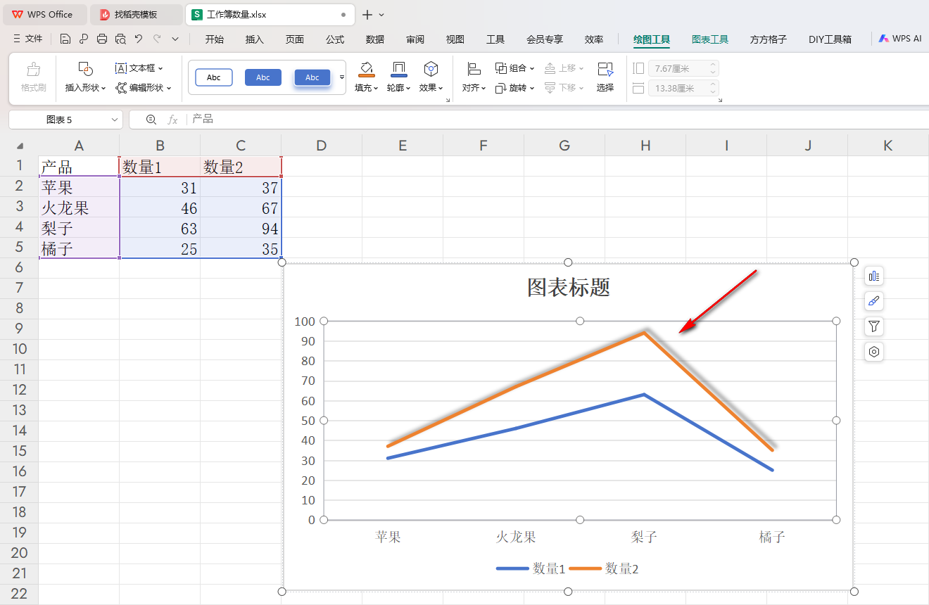 WPS如何为折线图表添加阴影效果 WPS为折线图表添加阴影效果的方法 第6张