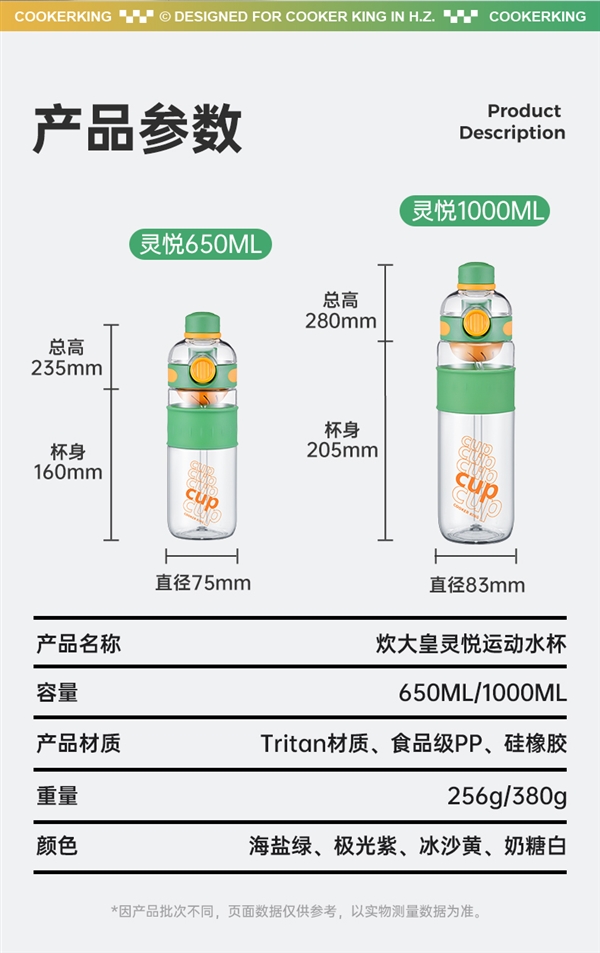 母婴环保材质！炊大皇运动水杯大促：到手14.9元 第9张