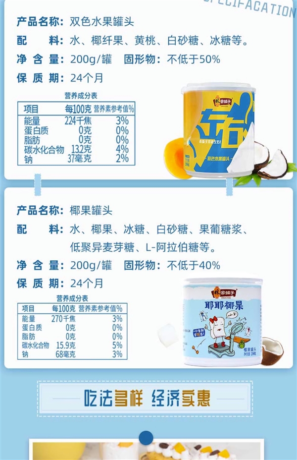 黄桃+椰果！林家铺子罐头超值大促：8罐到手仅19.9元 第6张