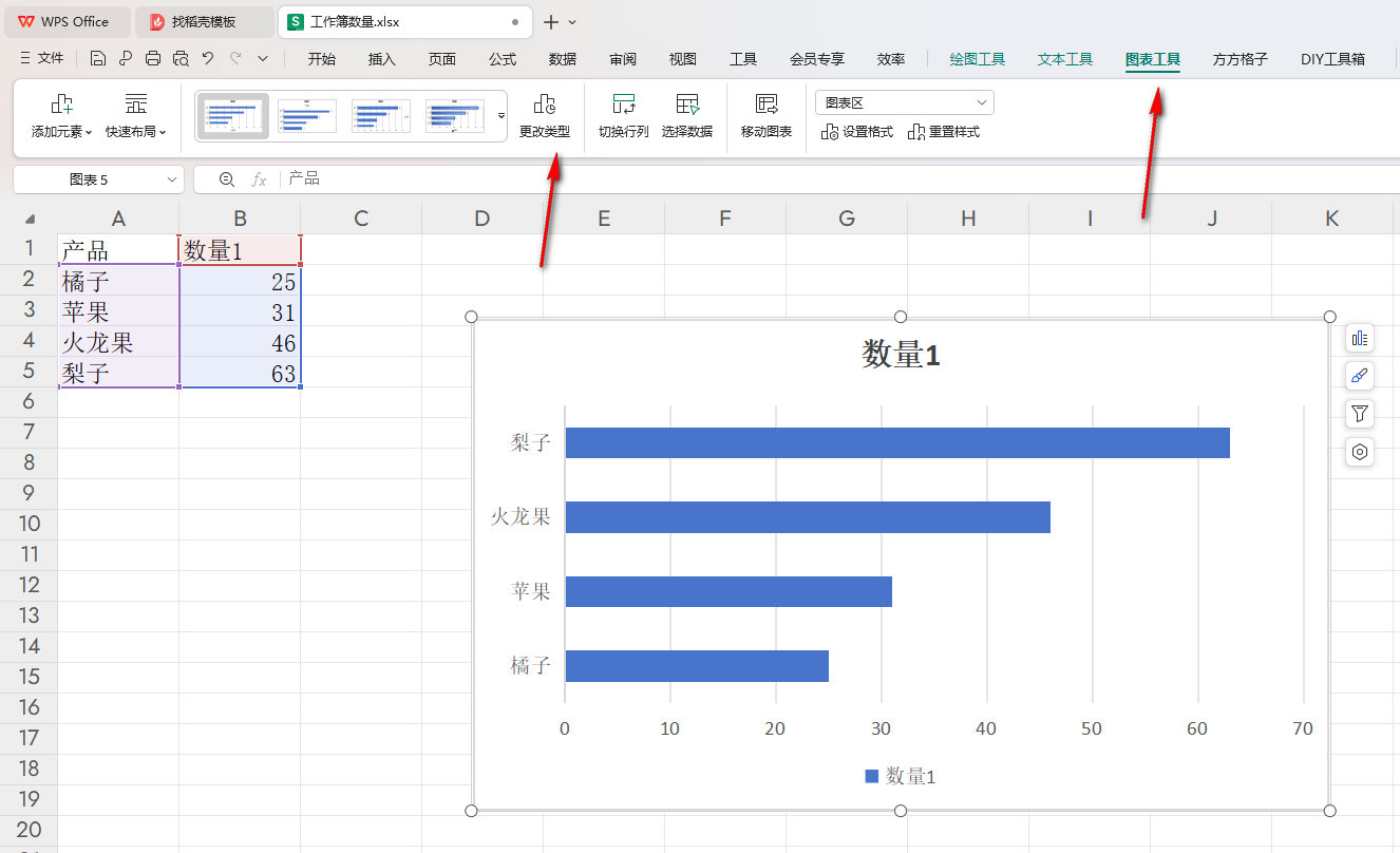 WPS条形图如何更改形状样式 WPS条形图更改形状样式的方法 第3张