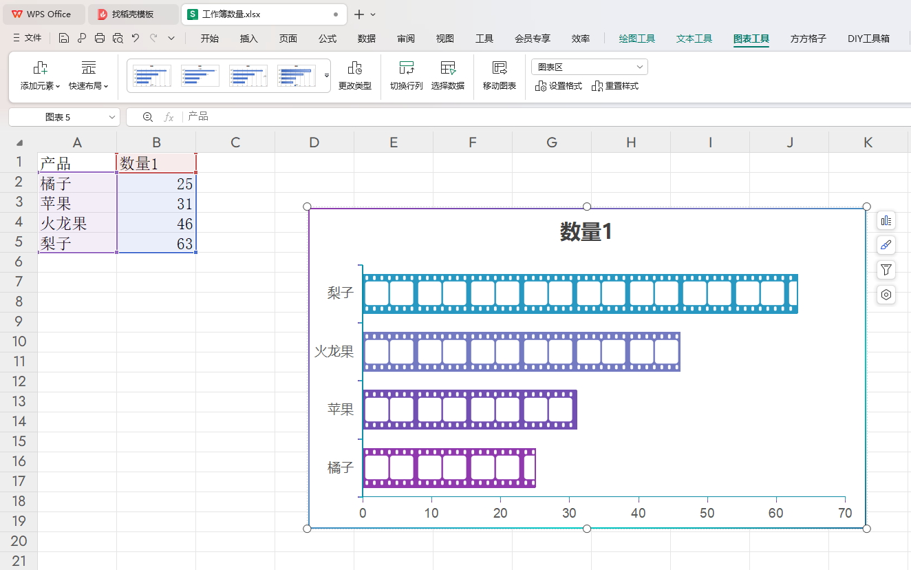 WPS条形图如何更改形状样式 WPS条形图更改形状样式的方法 第6张