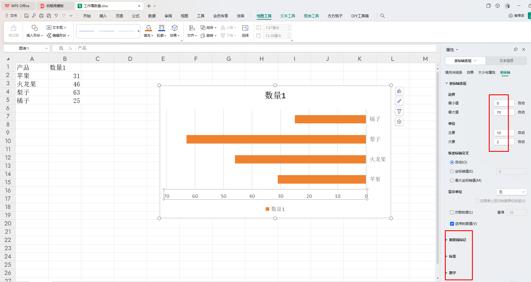 WPS条形图如何进行左右翻转 WPS条形图进行左右翻转的方法 第6张