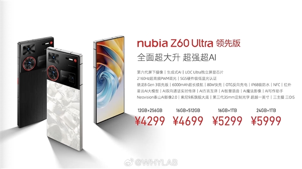 2024年最强Ultra！努比亚Z60 Ultra领先版发布：4299元起 第1张