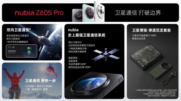 年轻人第一部卫星通信手机！努比亚Z60S Pro发布：2999元起 第2张