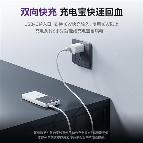 紫米超大杯自带双线上架 22.5W充电更快 实标20000mAh 到手仅89元 第6张