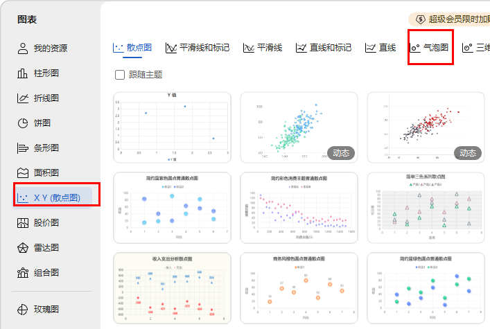 WPS幻灯片如何插入气泡图 WPS幻灯片中插入气泡图的方法 第3张