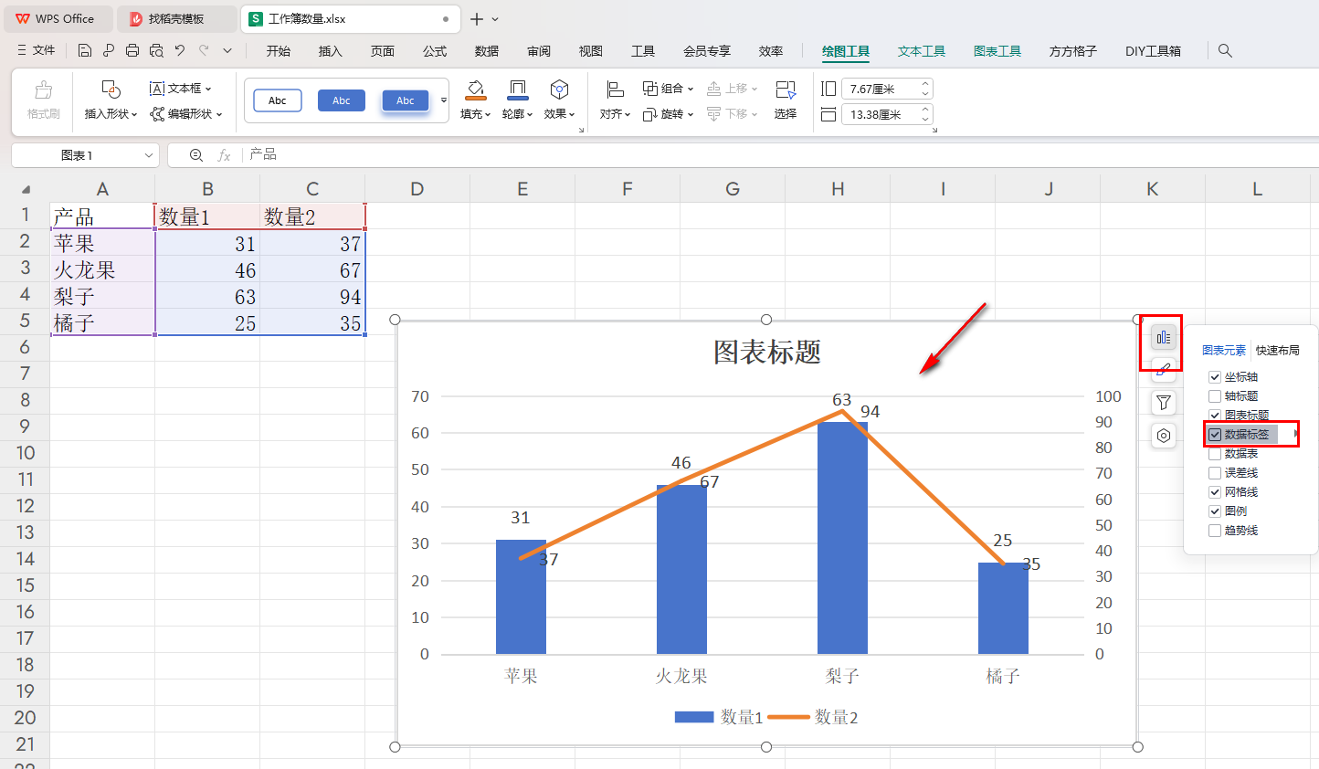 WPS组合图如何设置双纵坐标轴 WPS组合图设置双纵坐标轴的方法 第5张