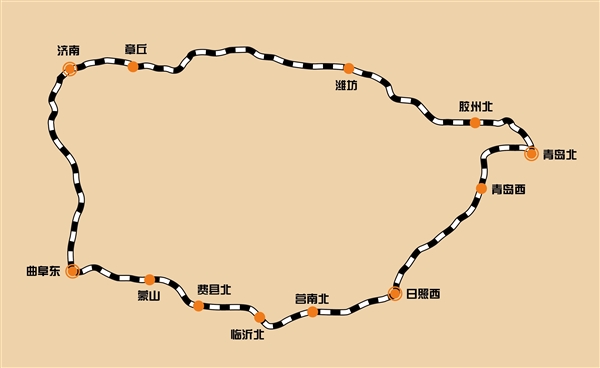 特别的G5555次高铁：6小时画个圈 从济南到济南 第4张