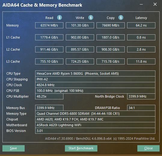 华擎A620I Lightning+金百达黑刃D5性能体验测评 第26张