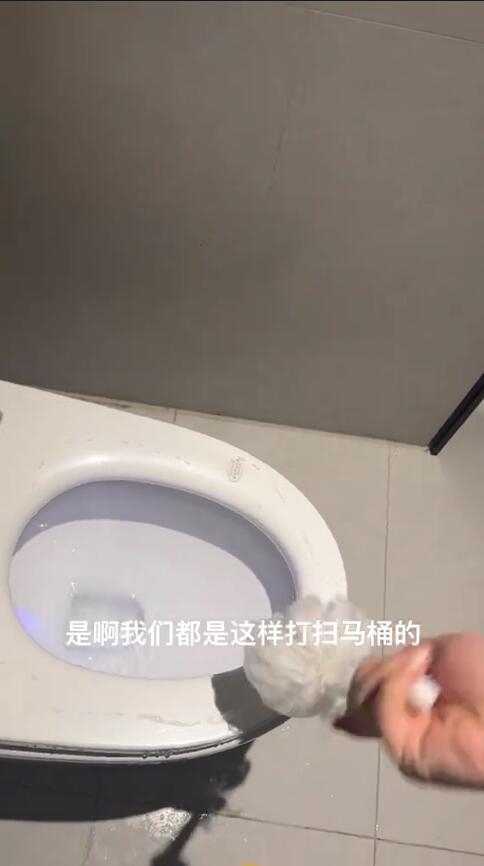 酒店竟用马桶刷蘸马桶水刷马桶 员工：又不是下水道的水 第2张