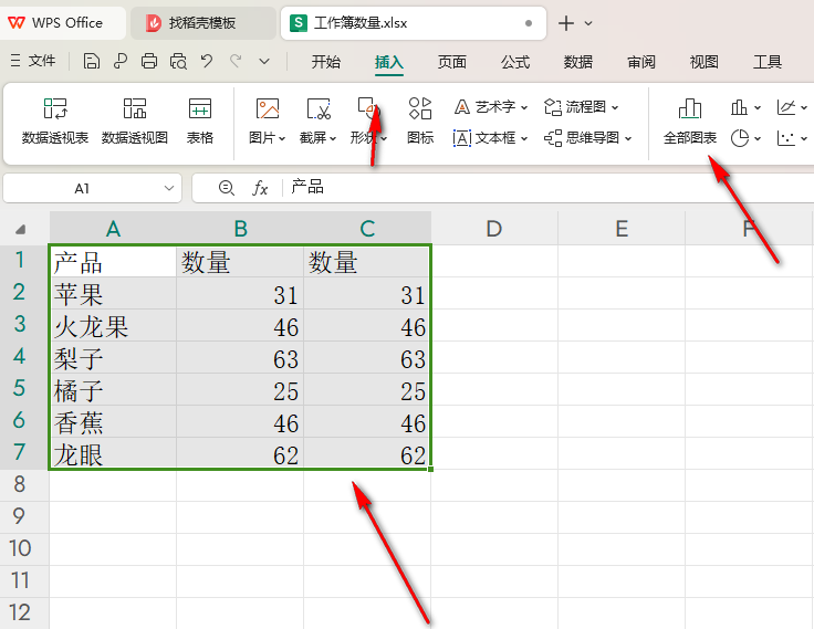 WPS柱形图如何添加一条折线 WPS柱形图中添加一条折线的方法 第2张