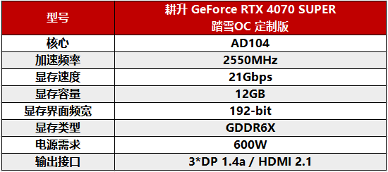 踏雪灵霄 自争天命！耕升 GeForce RTX 4070 SUPER 踏雪OC 定制版来袭！ 第5张