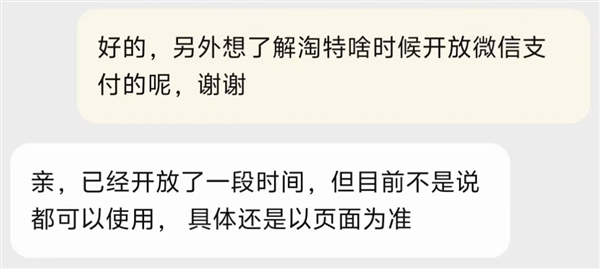 淘特App即将拥抱微信支付！客服：已开放了一段时间 第2张