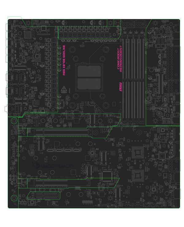 微星最强AMD AM5主板！MEG X870E GODLIKE曝光：28相供电、5个M.2接口 第2张