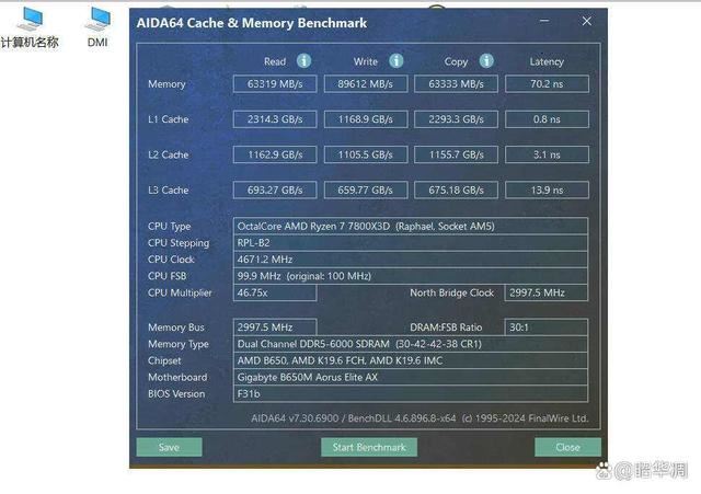 ADM锐龙7 7800X3D搭配什么内存好? 同频和分频对比测评 第7张