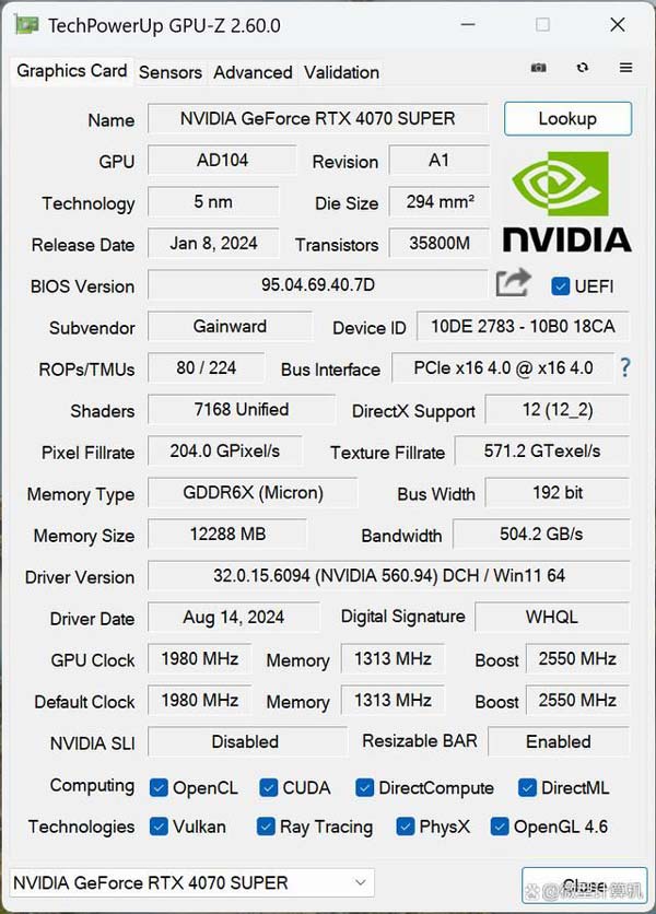 DLSS 3体验2K黑悟空! 耕升GeForce RTX 4070 SUPER踏雪OC定制版评测 第14张