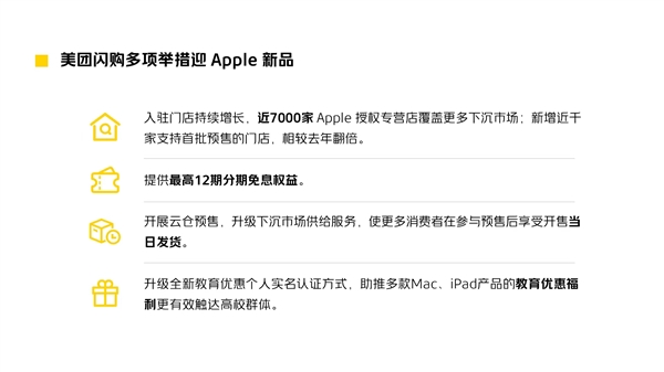 美团闪购：近7000家苹果授权专营店将“外卖开售”iPhone 16 最高12期分期免息 第1张