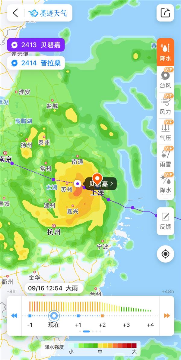 台风“贝碧嘉”影响狂风暴雨 墨迹天气助你精准掌握下雨分时 第2张