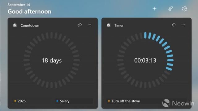 Win11预览版新小组件定时器和倒数日怎么用?