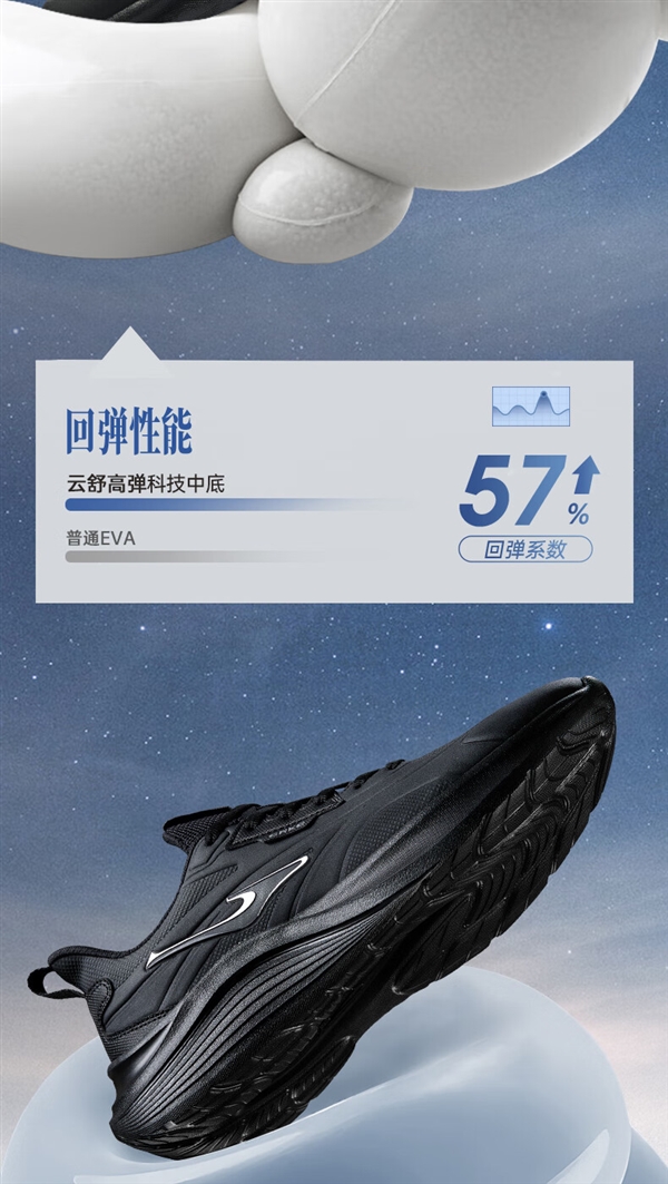 防泼鞋面：鸿星尔克流星跑鞋154元（官方百亿补贴） 第6张