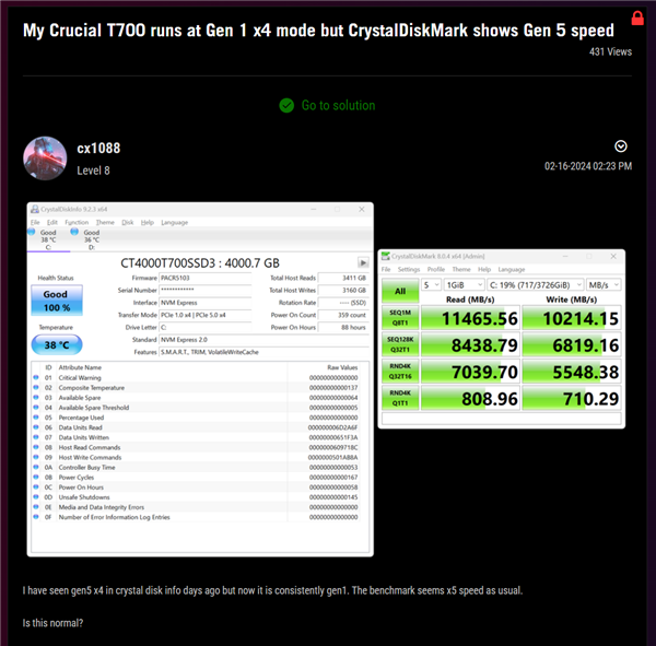 AMD X670E主板诡异Bug：PCIe5.0 SSD突然变PCIe1.0！死机无法启动 第2张